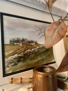 decorating a small entry for fall