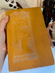 antique gold book for inexpensive fall decor