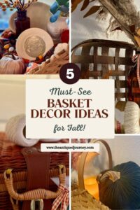 styling vintage wicker baskets for fall decor