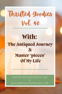 thrifted goodies volume 40 from The Antiqued Journey and Masterpieces of my Life