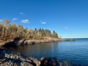 fall lake shore slow living in autumn