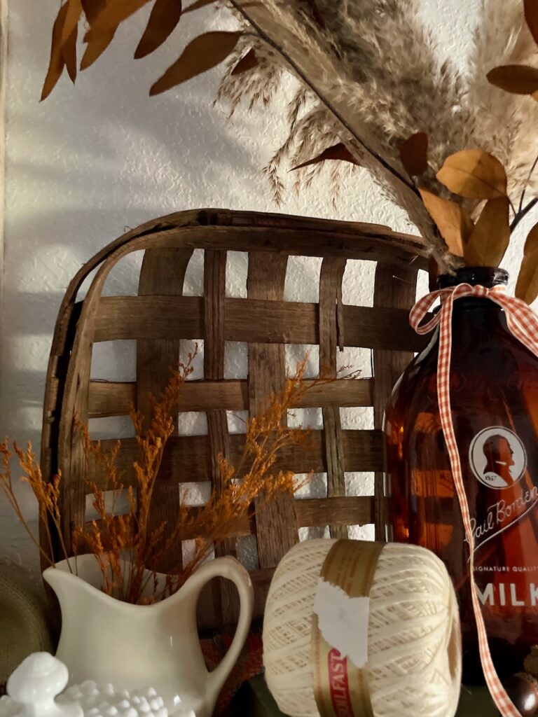 fall decorating ideas with vintage baskets