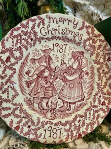 vintage Christmas plate