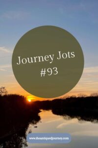 sunset over the river in Journey Jots #93