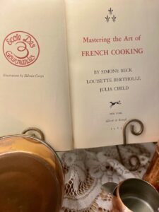 pages from Julia Child's cookbook