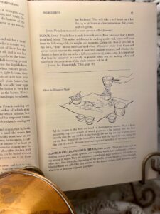 sifting flour diagram in Mastering the Art of French cooking book