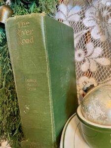 antique green book budget decor for Christmas
