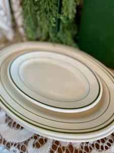 budget Christmas decor ideas with thrifted platters