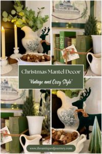Christmas mantel decor ideas with vintage pieces