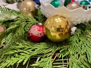 vintage Shiny Brite ornaments