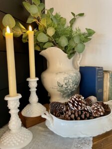 cozy faux candles for winter decor