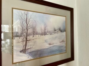 vintage winter art for sustainable home decor