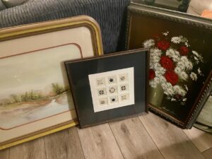 thrifted and vintage art gallery wall pictures