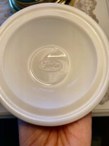 Fenton marking on bottom of milk glass candlesticks