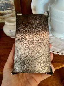 antique inherited jewelry box with silver 