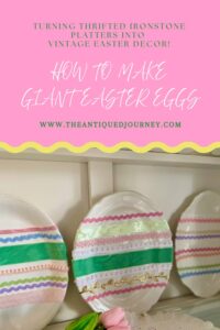 DIY Easter decor with vintage platters
