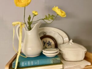 A vintage collection displayed with intention after letting go of excess pieces