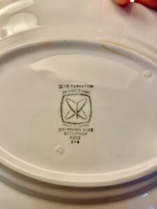 a Japanese maker's mark on a thrifted ironstone plate