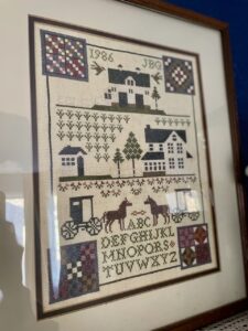 A piece of vintage needlework art found at the thrift store