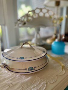 thrifted vintage decor that serves a specific purpose