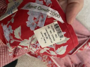 original tag on thrifted April Cornell linen