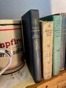 vintage blue hardcover book small summer thrift haul