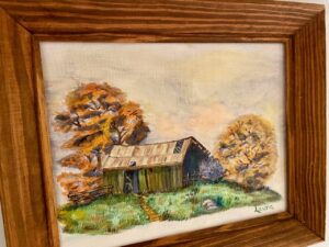 vintage barn art thrift store find