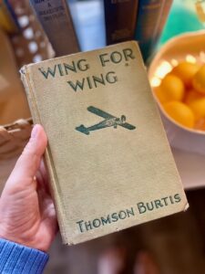 an antique book used for vintage home decorating