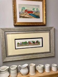 vintage summer art styled in a bathroom