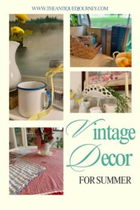 vintage summer decorating with thrifted finds