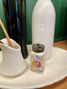 antique ironstone toothpick holder for unique kitchen storage