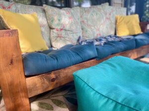 homemade wood patio couch small patio ideas