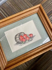 miniature thrifted vintage art picture late-summer thrifting