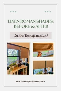living room update with Roman Shades