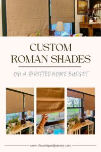 Fabric Roman Shades for a living room from UniCurt curtains