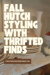 vintage fall hutch decor ideas