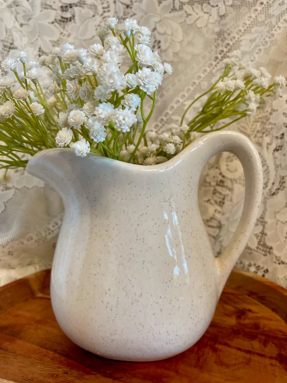 vintage pottery pitcher for home decor