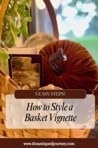 styling a basket vignette for fall