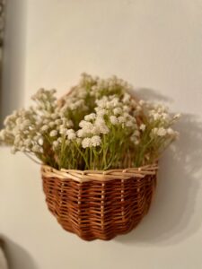 thrifted basket wall pocket for home decor