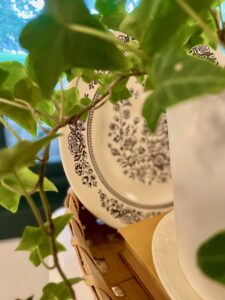 styling a thrifted basket for fall