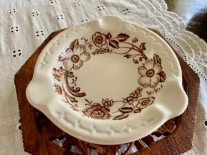 vintage transferware ashtray